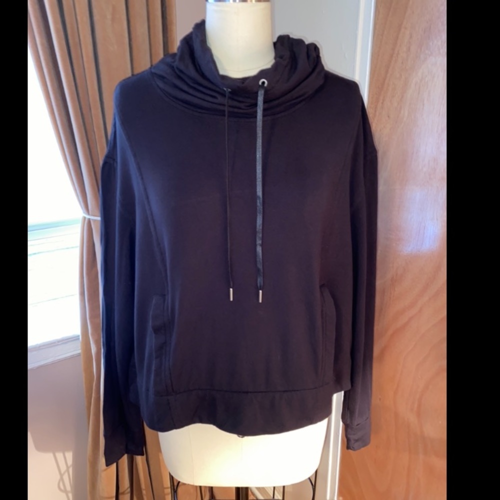 Helmut Lang cowl neck fleece hoodie